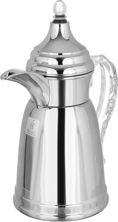 Al Saif Gallery Qamar Thermos Dallah, 0.35 L, Transparent Handle, Stainless Steel Inner Case, Stainless Steel Outer Body - Silver product image 4