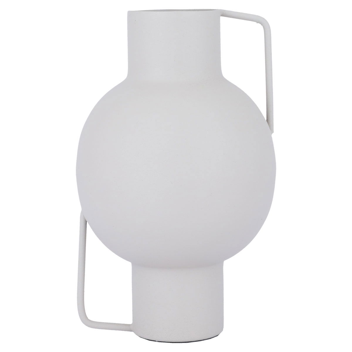 Al Saif Gallery painted iron vase, 13x13x23 cm, Indian - light grey product image