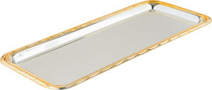 طقم تمرية ستانلس استيل السيف غاليري، 34x15x1.4 سم، 4 قطع، طوفرية، صحن نوا، صحن تغميسة - فضي ذهبي product image 2