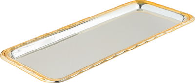 طقم تمرية ستانلس استيل السيف غاليري، 34x15x1.4 سم، 4 قطع، طوفرية، صحن نوا، صحن تغميسة - فضي ذهبي product image 2