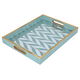 Saif Gallery Wooden Tofareya, 35 x 25 x 5 cm, Rectangle, Plaid - Light Green product image 1