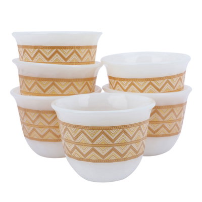 طقم فناجين قهوة بورسلان السيف غاليري، 12 قطعة - ابيض product image 2