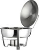 Bohara Steel Food Warmer, 4 Litres, Deep Round, Base, Hanger - Silver Gold product image 5