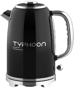 غلاية كهربائية تايفون، 2200 واط، 1.8 لتر، يد فضي، TY-01-001 B - اسود product image
