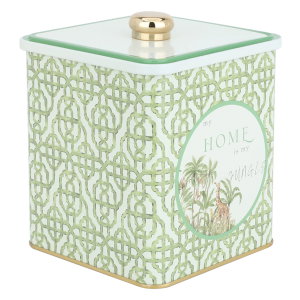 Al Saif Gallery Steel Storage Box, 120 x 120 x 137 mm, Giraffe Pattern - Green product image 2