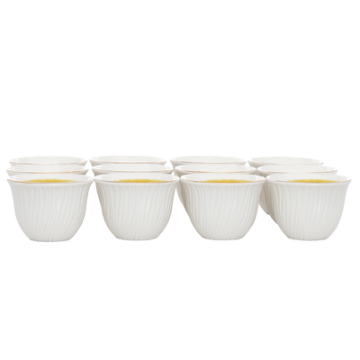 طقم فناجين قهوة بورسلان السيف غاليري، 12 قطعة - أبيض product image 1
