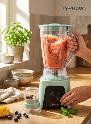 خلاط كهربائي و مطحنة تايفون، 350 واط، 1.5 لتر، TY-02-004 g - أخضر product image 2