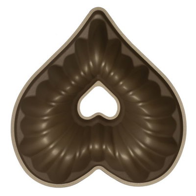 Rocky Aluminum Hollow Cake Mold, 27x27x10 cm, Heart - Dark Gold product image 3