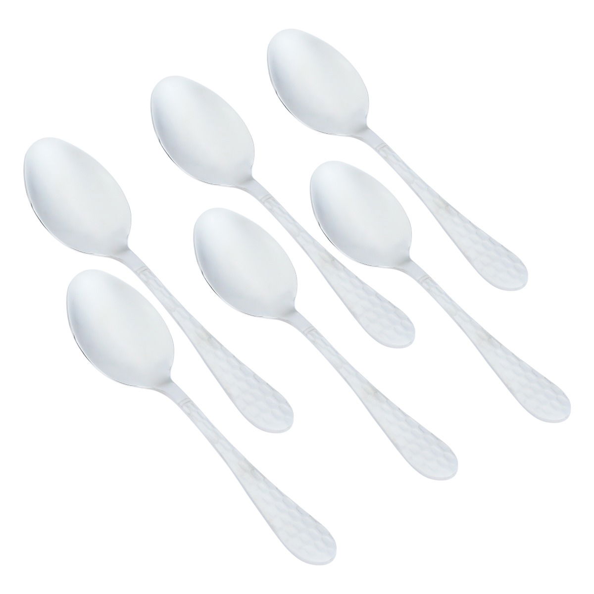 Al Saif Gallery steel spoon set, 6 pieces - silver product image