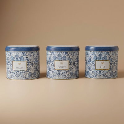 Al Saif Gallery steel box set, 3 pieces, round - blue product image 1