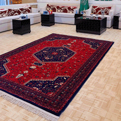 سجادة أصفهان بوليستر سجادتي، 160×230 سم، تصميم كلاسيكي - أحمر product image 2