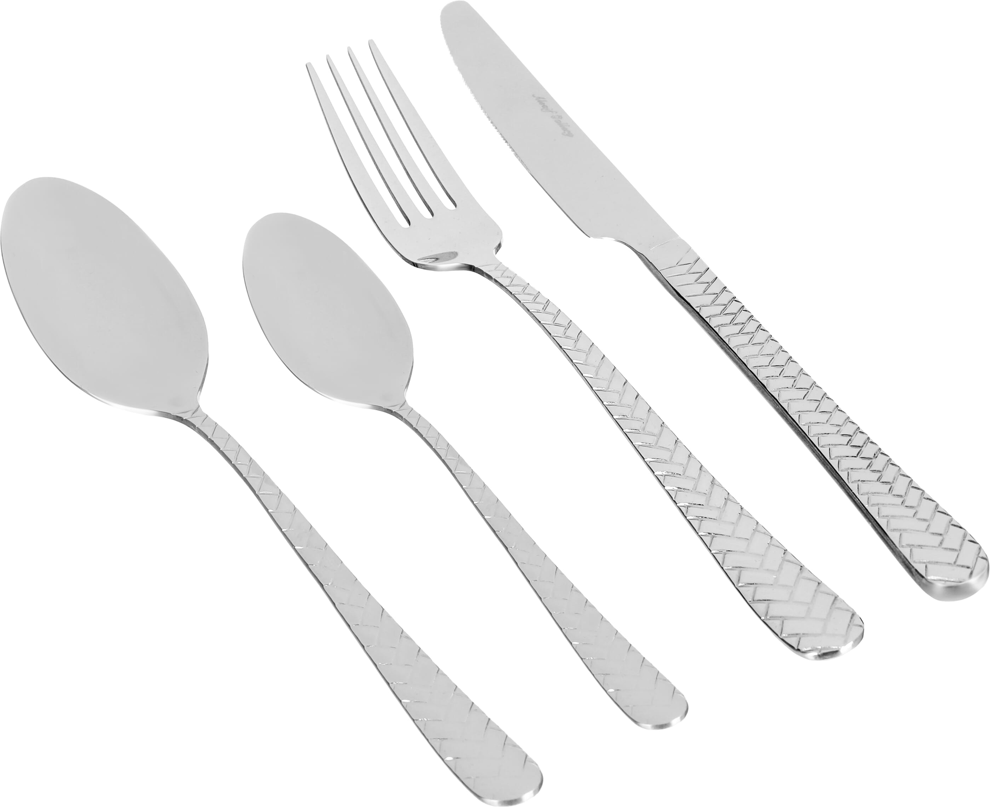 طقم ملاعق استيل السيف غاليري، بنقش، 24 قطعة - فضي product image