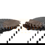 طاولة تقديم خشب و معدن السيف غاليري، 40x40x65 سم - بني اسود product image 5