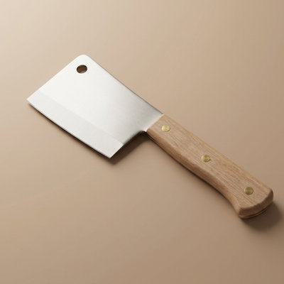 ساطور استيل بيد خشب السيف، 7 انش، ياباني - بني product image 1