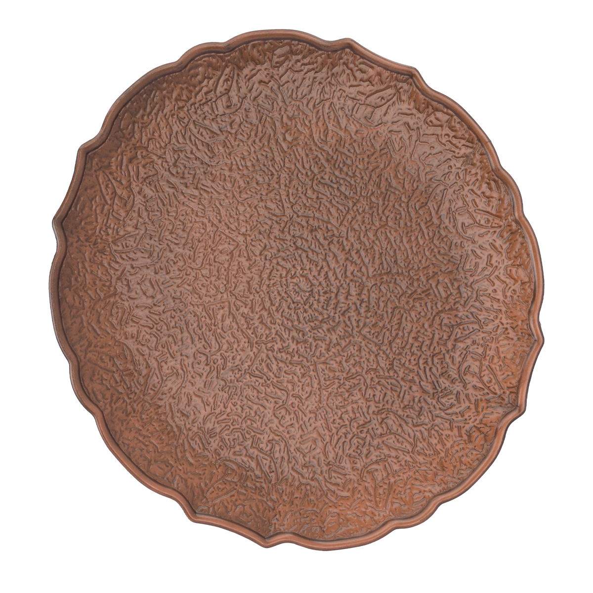 Al Saif Gallery Fiber Serving Plate, 33X33X2 Cm, Round - Brown product image