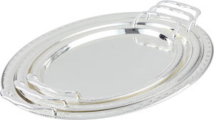 Alsaif Gallery Steel Tofry Set, 3 Pieces - Silver product image