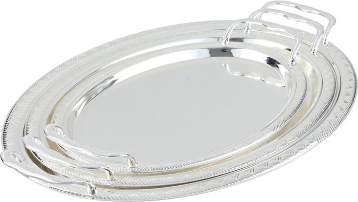Alsaif Gallery Steel Tofry Set, 3 Pieces - Silver product image 1