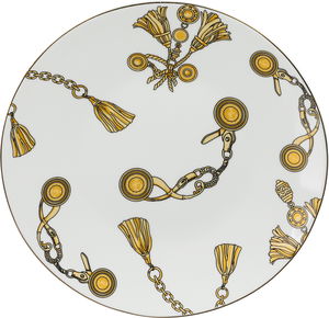 صحن تقديم بورسلان السيف غاليري، 25.5x25.5x3 سم، دائري - متعدد الألوان product image