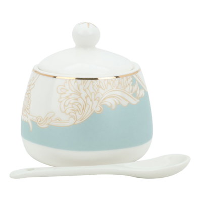 Al Saif Gallery Porcelain Coffee Cups and Teapots Set, 27 Pieces - Golden White product image 4