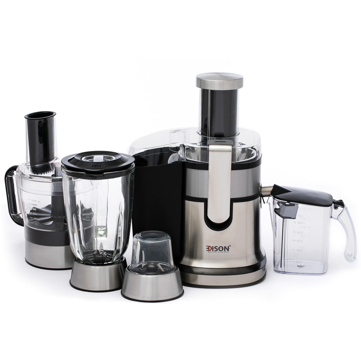 محضر طعام 8×1 إديسون، 800 واط، 5 سرعات - فضي product image