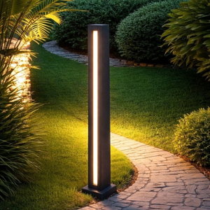 Norco Modern Aluminum Glass Garden Post, T5 Base, 95 x 16.5 cm - Black product image