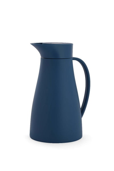 Al Saif Gallery Timeless thermos, 1 liter, thermal glass inner shell, plastic outer shell - dark blue product image 1