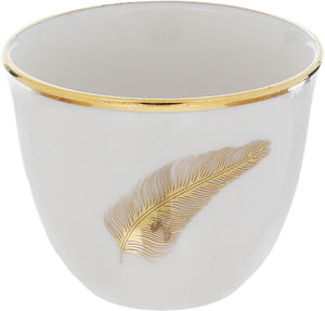 Royal Glass Porcelain Tea and Coffee Serving Set, 24 Pieces - White Gold product image 2