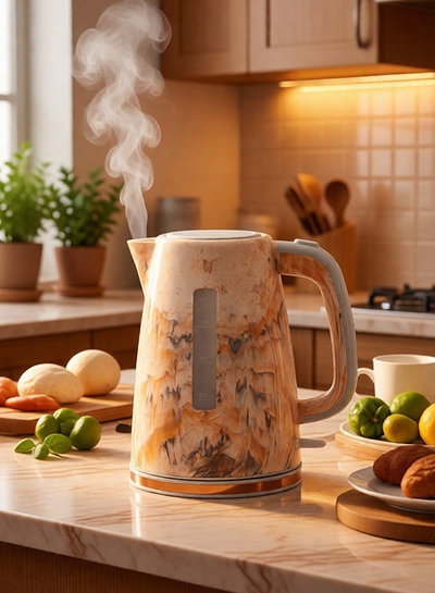 غلاية مياة كهربائية كولن، 2200 واط، 1.7 لتر، 800102039 - رخامي برتقالي product image 3