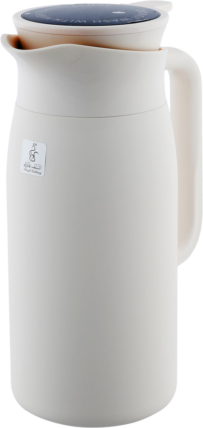 Rana Al Saif Gallery Thermos, 1.5L, Stainless Steel Inner Carrier, Stainless Steel Outer Body, Touch Screen - White product image 4