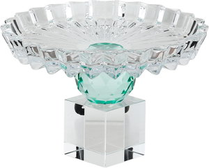 ستاند تقديم حلا زجاج السيف غاليري، قاعدة ازرق، 13.5x13.5x9.4 سم - شفاف product image 2