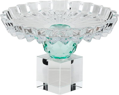 ستاند تقديم حلا زجاج السيف غاليري، قاعدة ازرق، 13.5x13.5x9.4 سم - شفاف product image 2