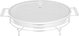 Wahj Elmasa Porcelain Food Warmer, 10 x 20 x 32 cm - Silver White product image 1