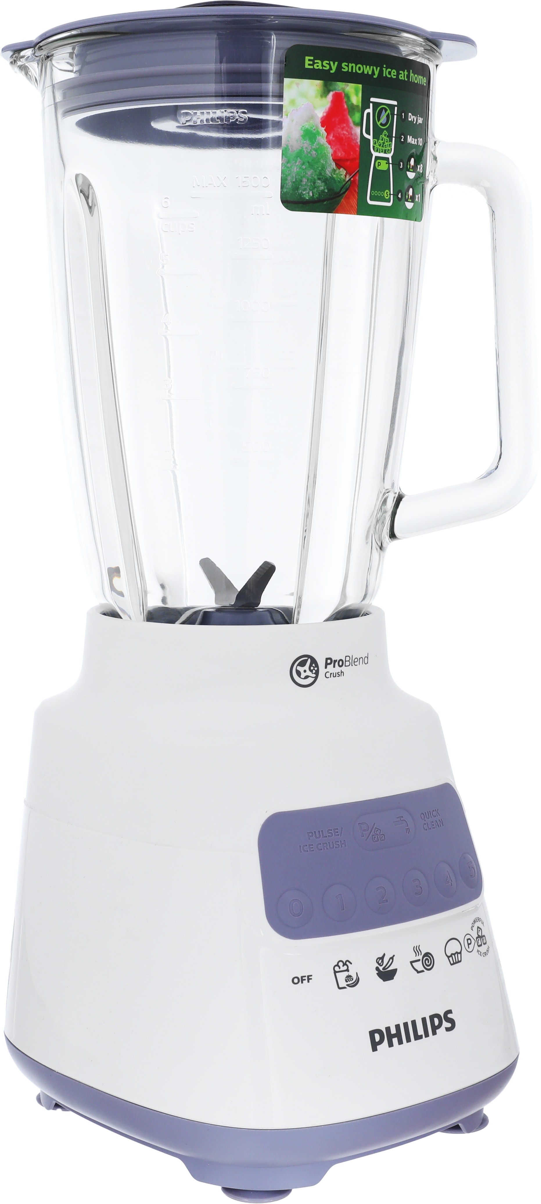 Philips Hr2222/01 Electric Blender, 700 Watt, Glass Bowl, Grinder - White product image 3