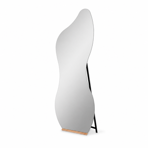 مراية ستاند زجاج، 165×50 سم، ستاند معدن - اسود خشبي product image 2