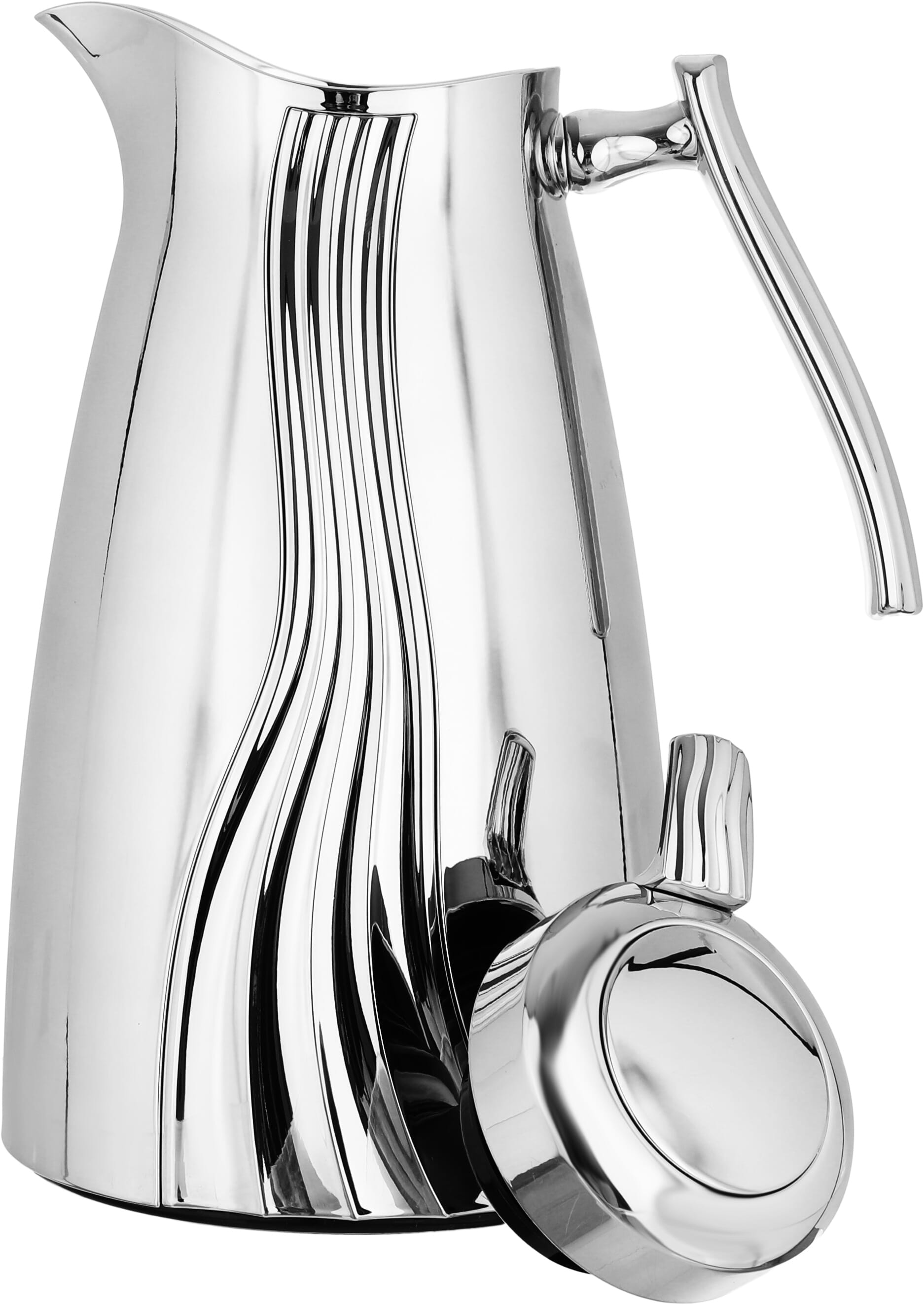 Al Saif Gallery thermos set, 2 pieces, 1 liter, glass inner container, plastic outer shell - silver product image 7