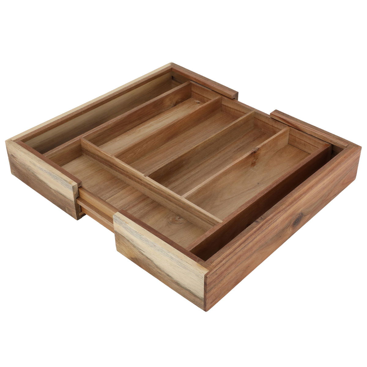 Al Saif Gallery Bamboo Organizer Box, Divided into 5 Compartments - Wooden product image 2
