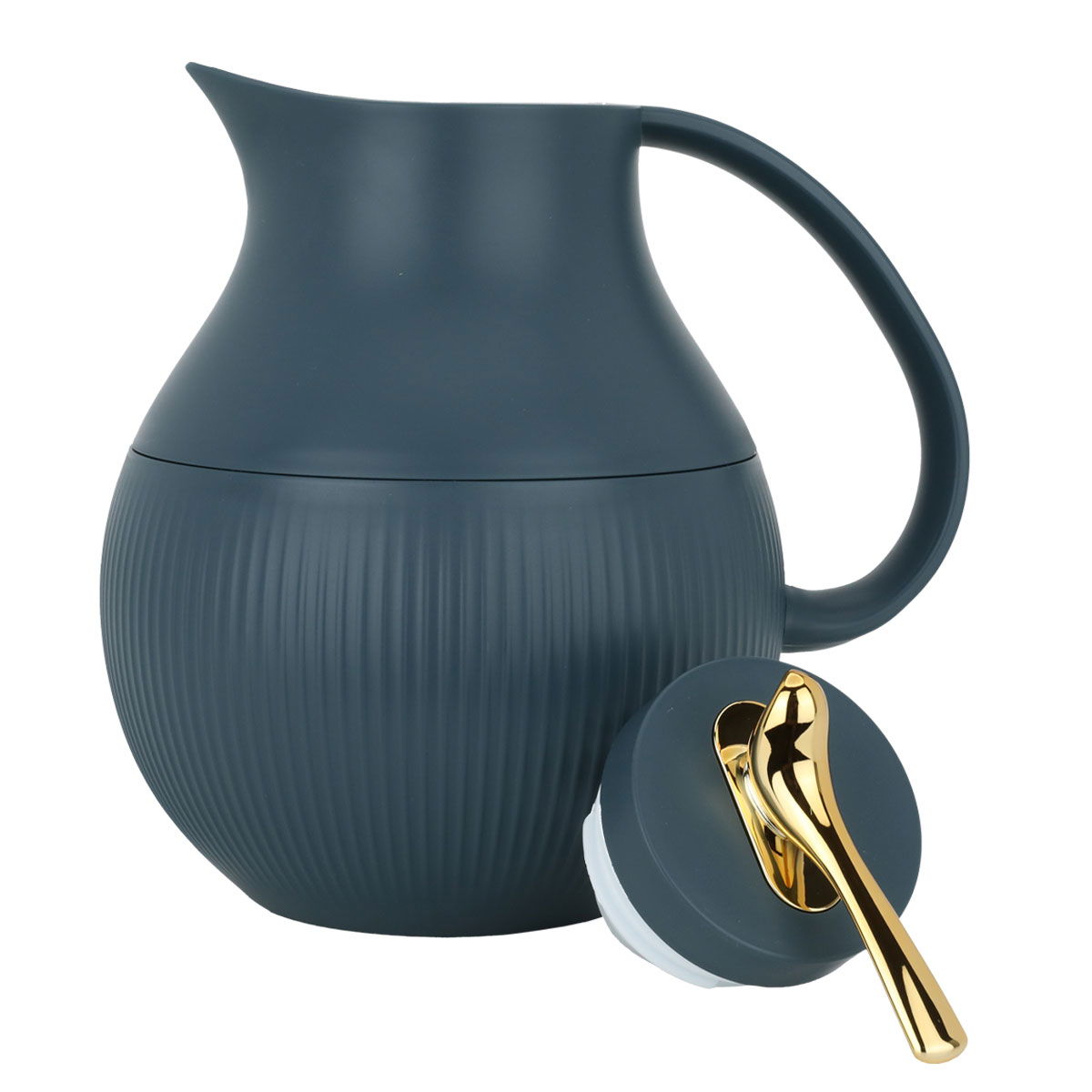 Al Saif Gallery Royal 6 thermos, 950 ml, glass inner container, plastic outer shell - blue product image 3