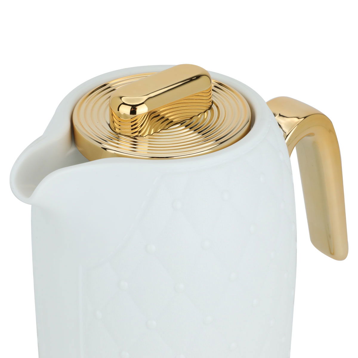 Timeless thermos, 1 liter, with golden handle - golden white product image 4