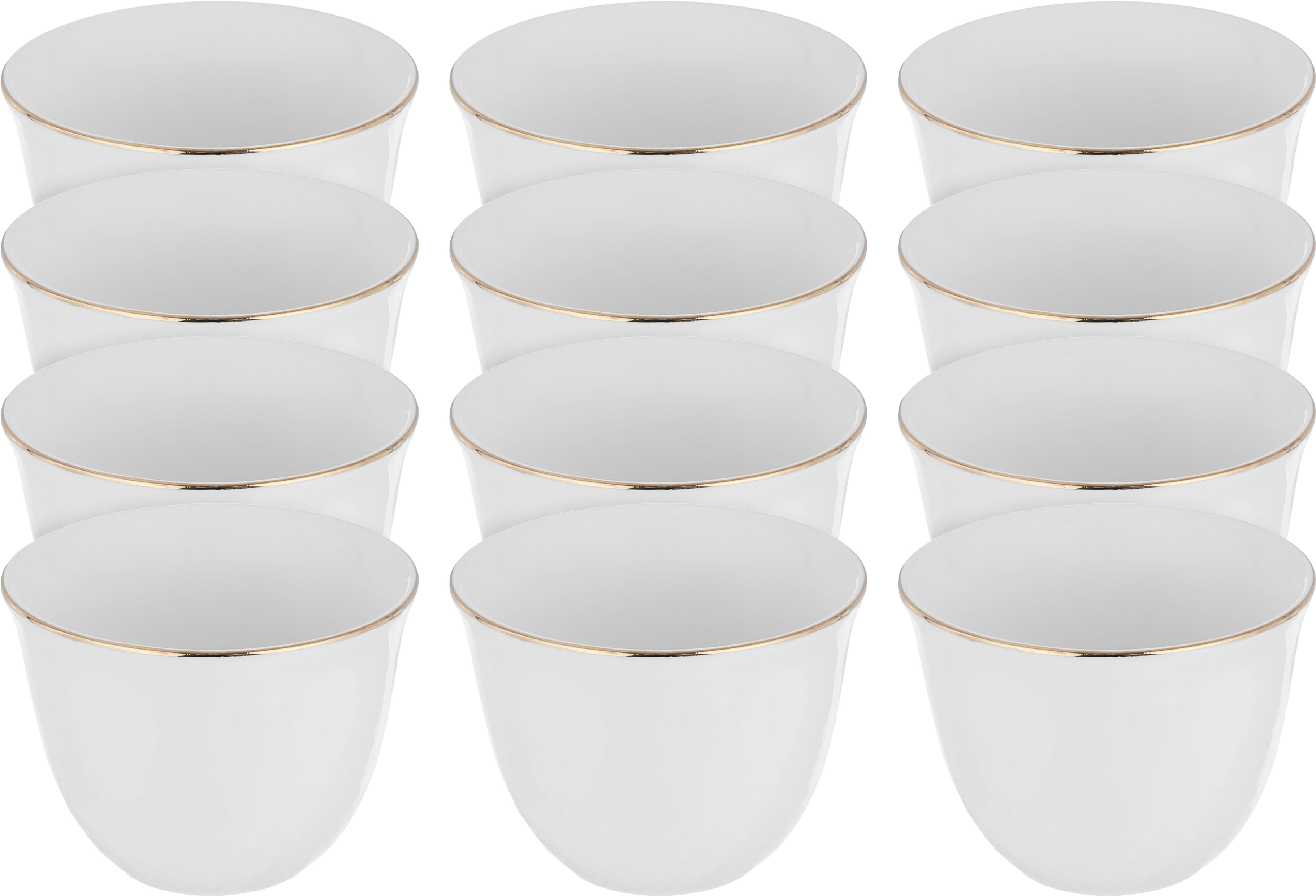 Al Saif Gallery porcelain coffee cups set, 12 pieces - white product image