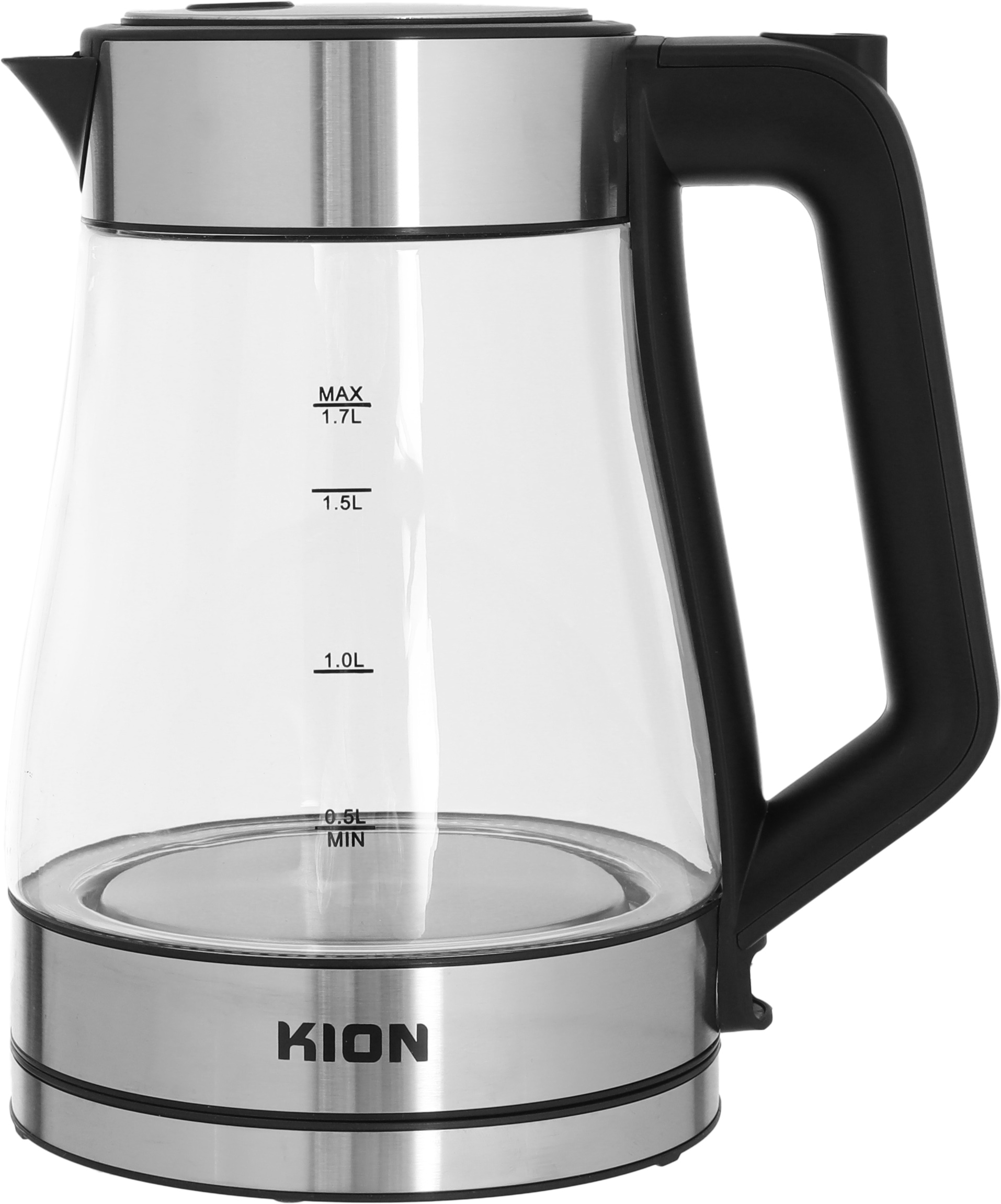 Kion Digital Bwk17Gs22B0 Glass Kettle, 2200W, 1.7L - Clear Black product image 1