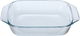 صينية طهي زجاج بايركس، 35×23×7 سم، مربع - شفاف product image 1