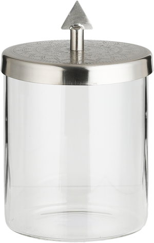 Al Saif Gallery Stainless Steel Glass Spice Jar, Lid, Round, 10X10X15 Cm - Transparent Silver product image 2