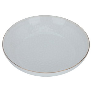 Al Saif Gallery porcelain serving plate, deep circular, 18 cm - white with golden font product image 2