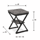 طقم طاولات خشب MDF و معدن، 5 قطع - رمادى اسود product image 4
