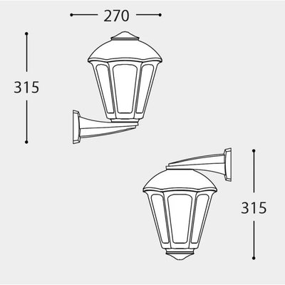 E27 Outdoor Wall Light, Resin Plastic, Foamly, 31x27 cm, E27 Bulb Base - Black product image 2