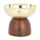 Steel date with Saif Gallery wood base - golden brown product image 1