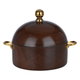 حافظة طعام بغطاء خشب السيف غاليري،28 سم - بني ذهبي product image 1