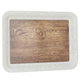 طوفرية ميلامين السيف غاليري، 40×30×3 سم، مستطيل، نقش خشبي - أبيض product image 1