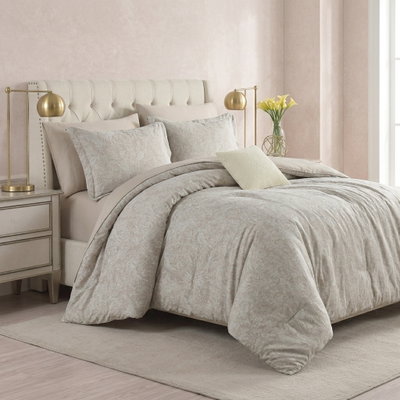 طقم لحاف ريفي مايكروفايبر، 240x260 سم، نفرين، 7 قطع - بيج فاتح product image 4