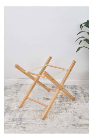 سرير موسى قابل للطي فان مومنت، 76×42×76 سم، حامل خشب - ابيض product image 2